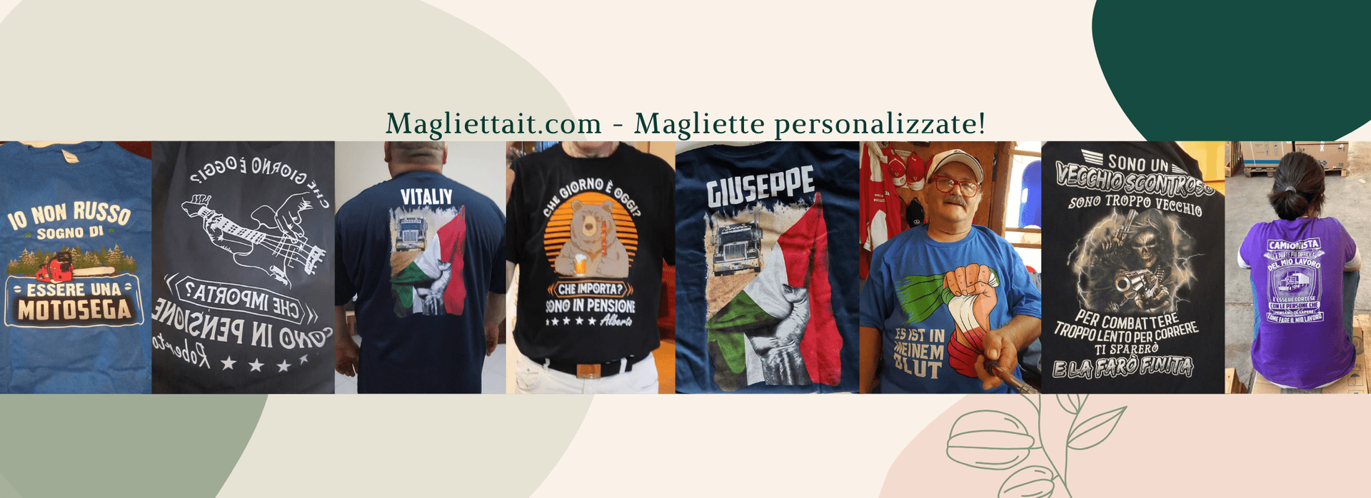 Banner for Magliettait.com | Magliette personalizzate!